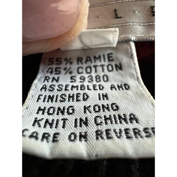 Vintage 90s handknit Knitting Needles holiday snowflake turtleneck sweater L - Picture 5 of 11